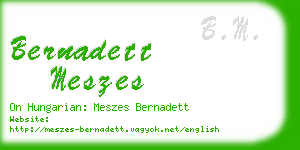bernadett meszes business card